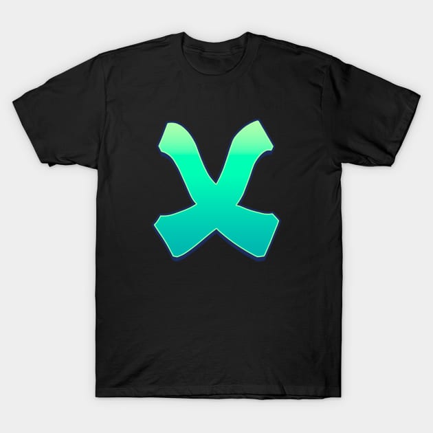 Letter X - Green fade T-Shirt by dmitri-art